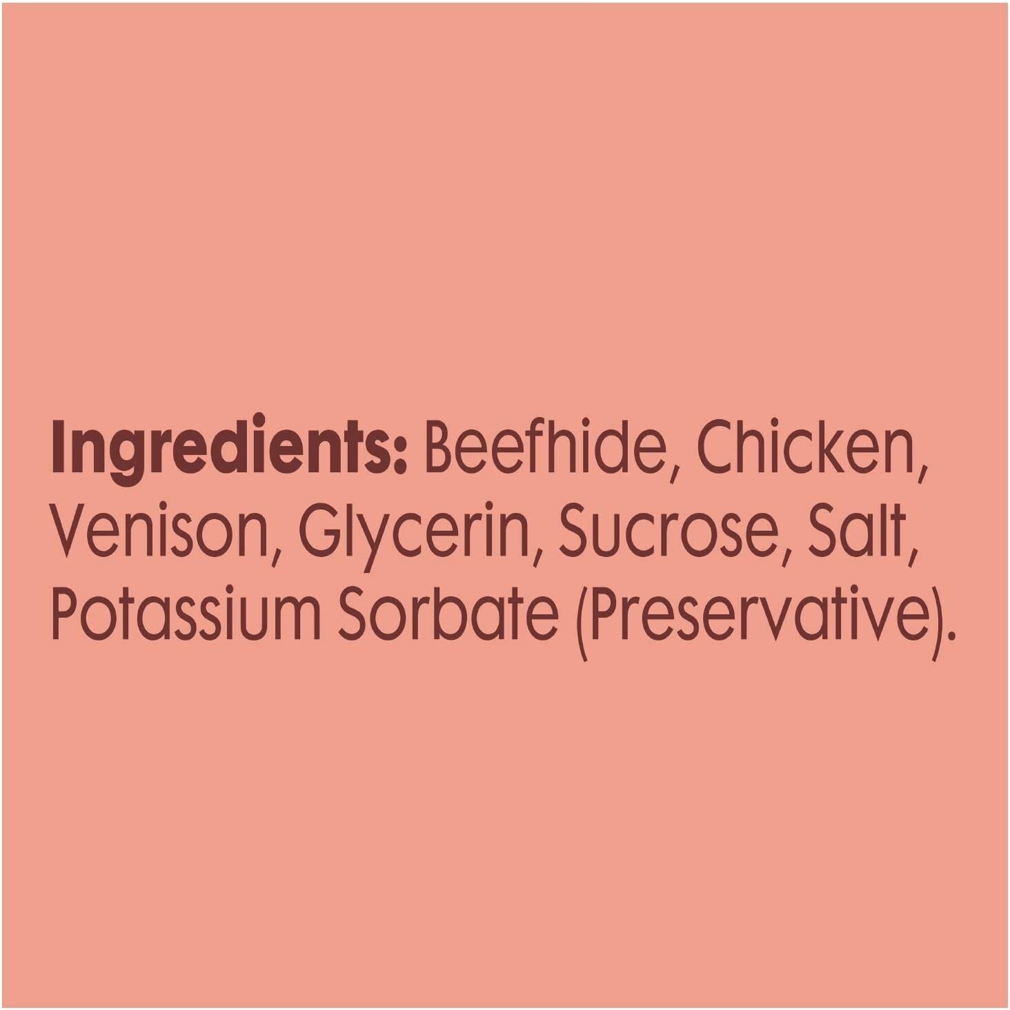 Dingo Better Belly Protein Rolls Natural Dog Chews - Venison - Small - 6 Pack