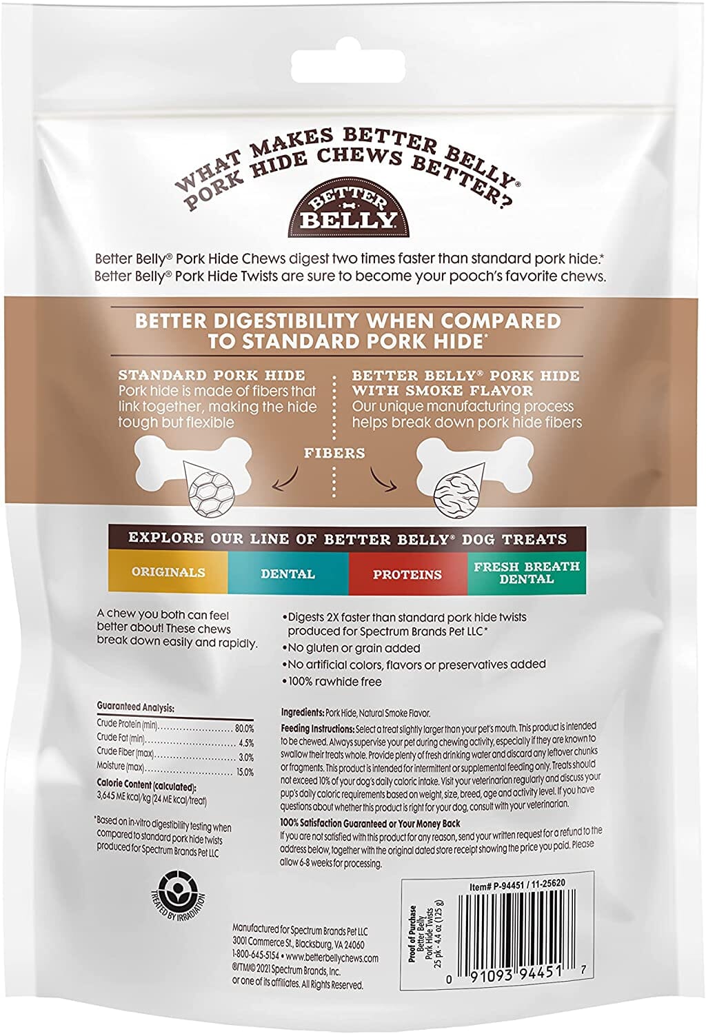 Dingo Better Belly Protein Twists Natural Dog Chews - Lamb - 25 Pack