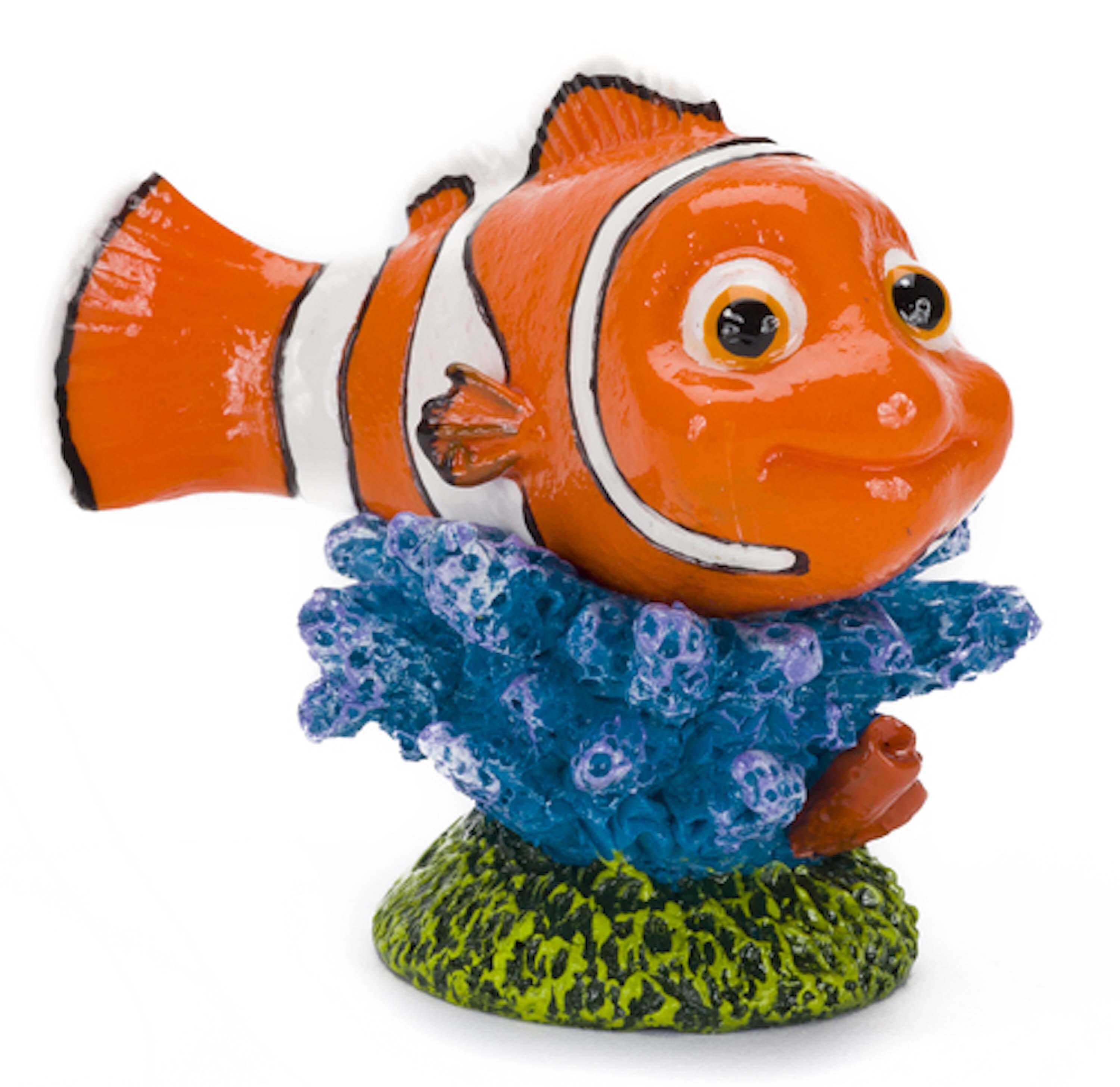Disney Nemo On Coral Aquarium Statue - Blue, Green and Orange - Mini