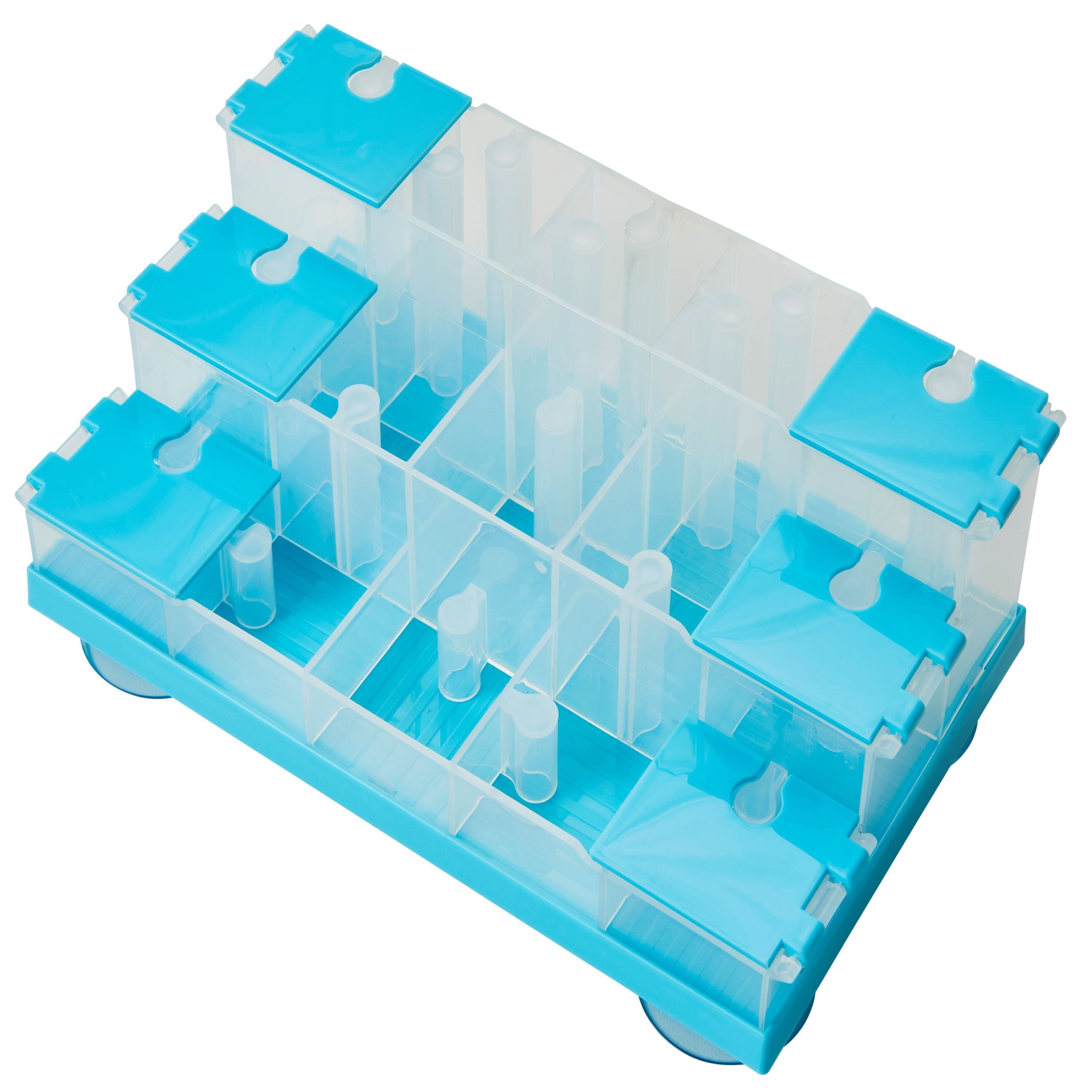 Doc & Phoebe Puzzle Feeder Cat Food and Treat Dispenser - Blue - 4.25 in