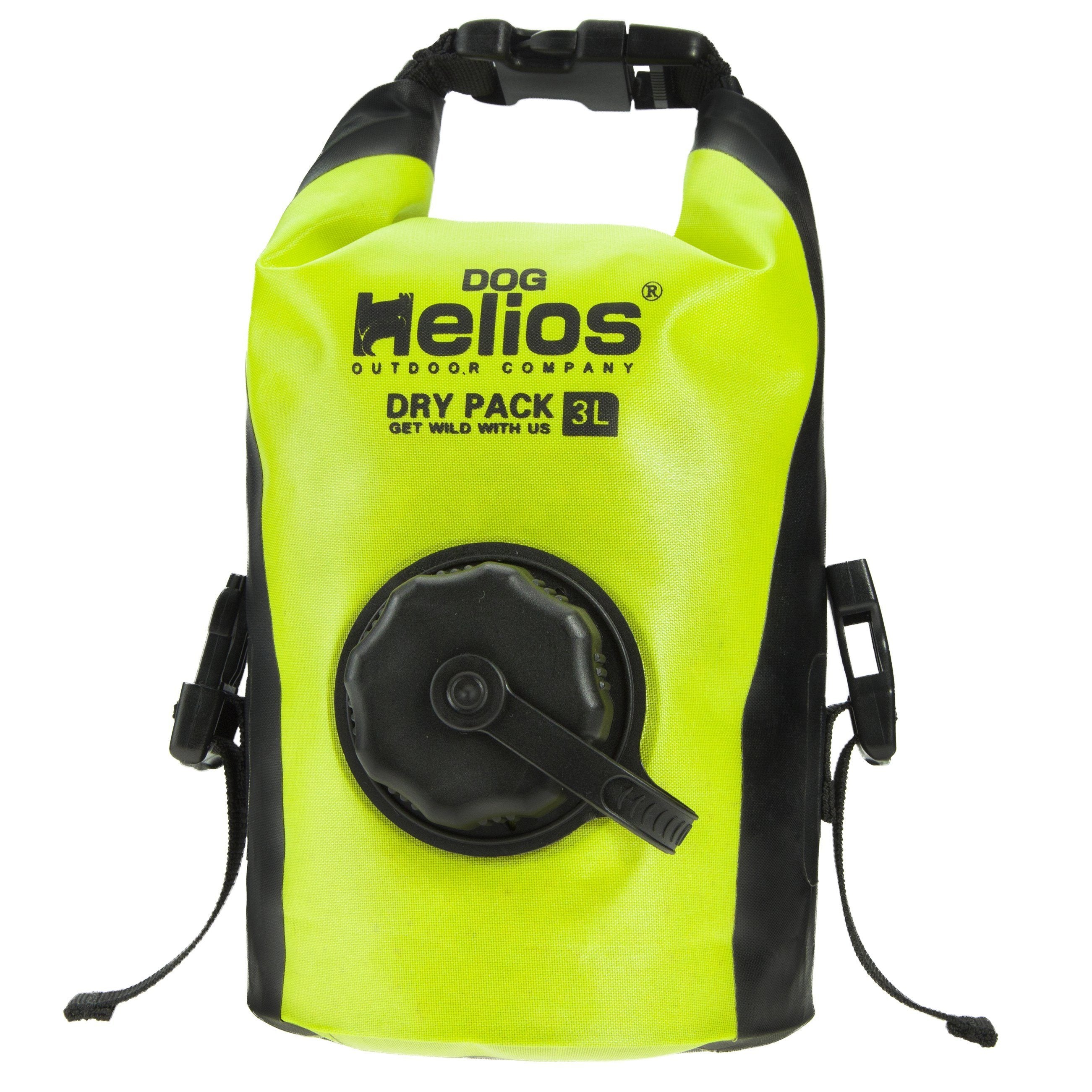 Dog Helios 'Grazer' Waterproof Outdoor Travel Dry Food Dispenser Bag Yellow