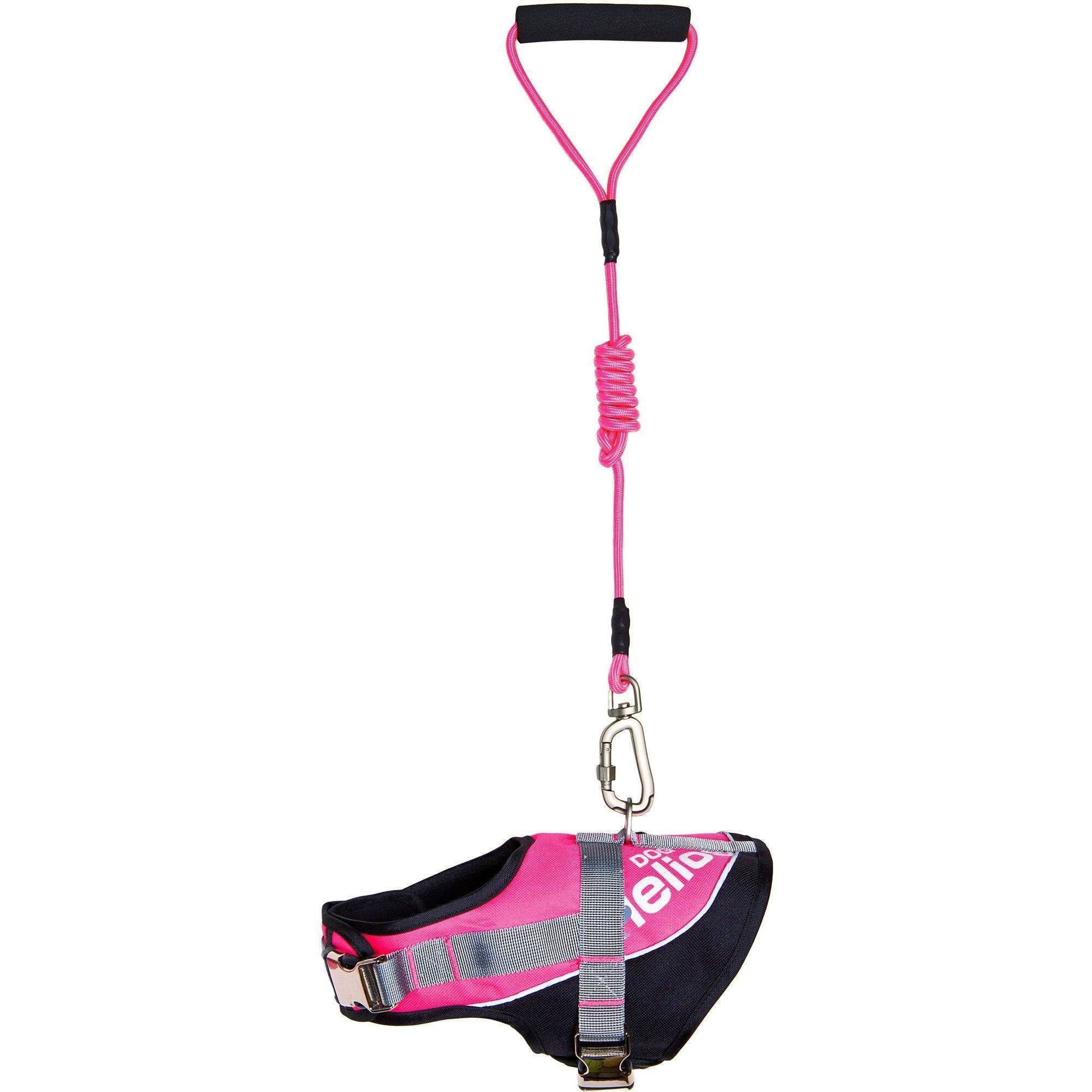 Dog Helios ® 'Bark-Mudder' 2-in-1 Reflective and Adjustable Sporty Dog Harness and Leash Small Pink
