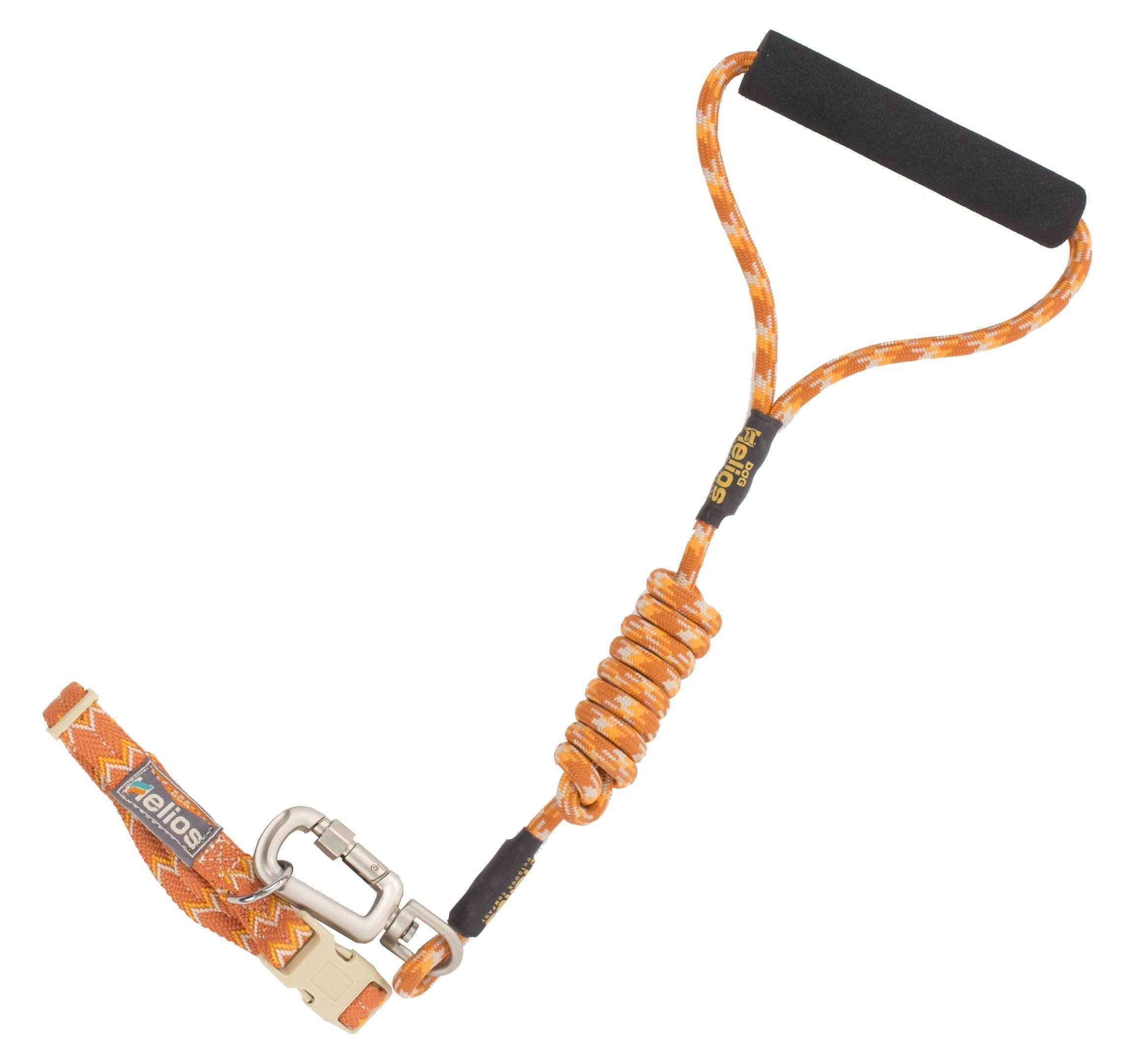 Dog Helios ® 'Dura-Tough' 2-in-1 Reflective Adjustable Fashion Dog Leash and Collar Small Orange