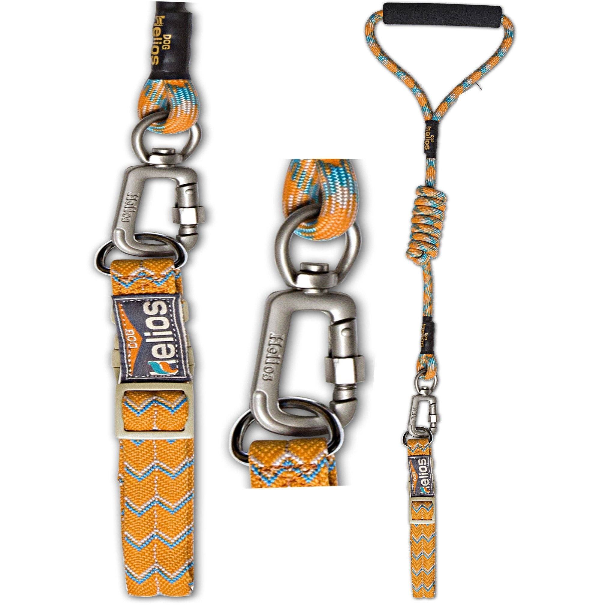 Dog Helios ® 'Dura-Tough' 2-in-1 Reflective Adjustable Fashion Dog Leash and Collar