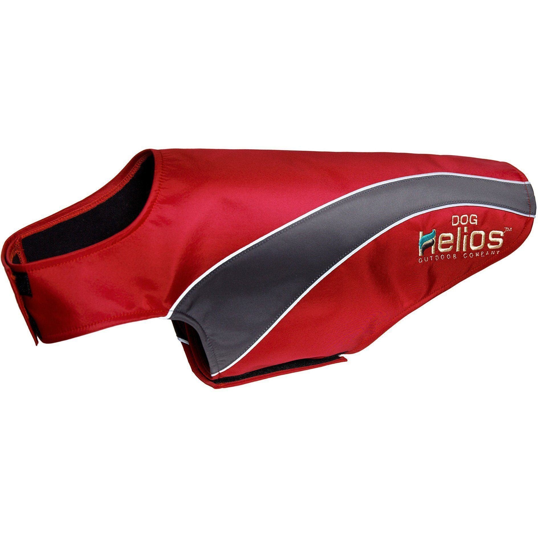 Dog Helios ® Octane Reflective Soft-Shell Neoprene Performance Dog Coat X-Small Red, Grey