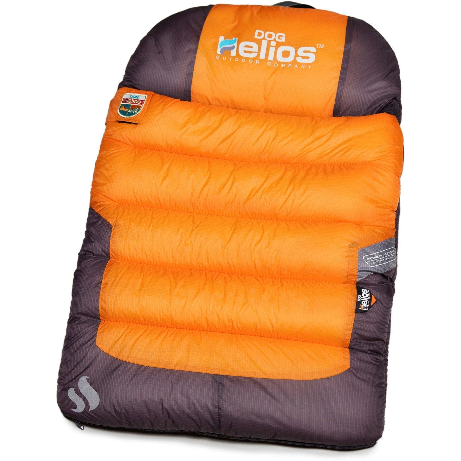 Dog Helios ® 'Trail-Barker' Multi-Surface Water-Resistant Travel Camping Dog Bed Sunkist Orange, Dark Grey 
