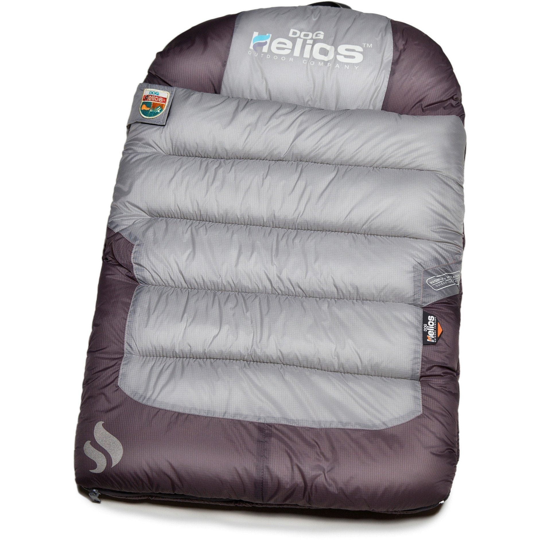 Dog Helios ® 'Trail-Barker' Multi-Surface Water-Resistant Travel Camping Dog Bed Light Grey, Dark Grey