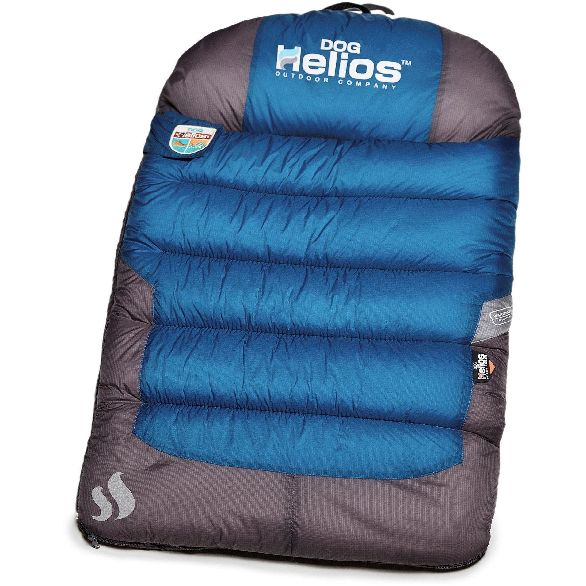 Dog Helios ® 'Trail-Barker' Multi-Surface Water-Resistant Travel Camping Dog Bed Blue, Dark Grey