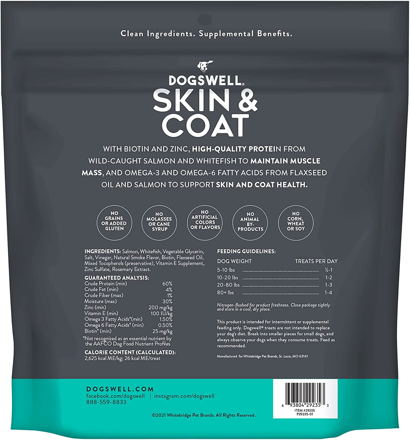 Dogswell Grain Free Jerky Dog Jerky Treats - Salmon–18 oz Bag