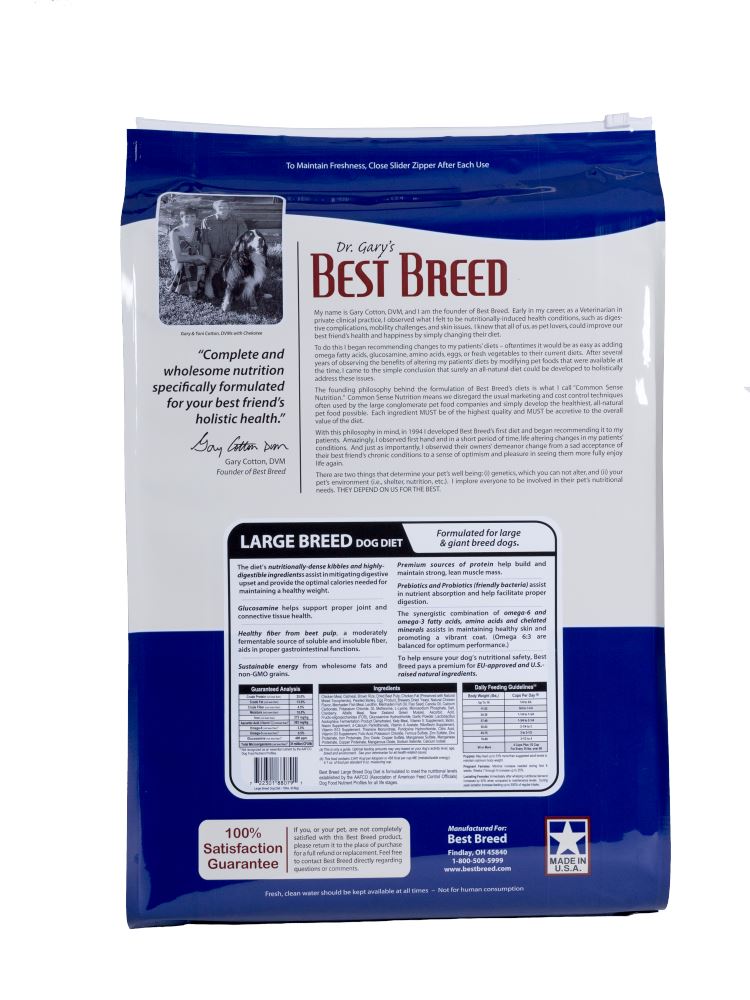 Dr. Gary's Best Breed Holistic Large Breed Dry Dog Food Pet Life