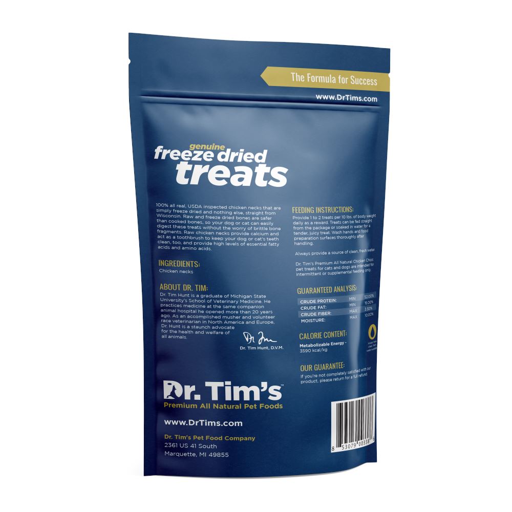 Dr. Tim's Freeze Dried Natural Chicken Chips Dog and Cat Treats  