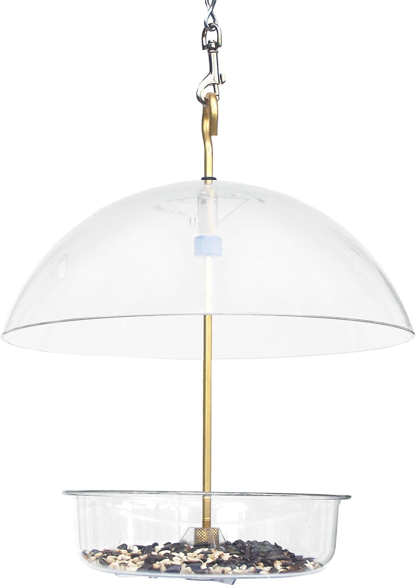 Droll Yankees Seed Saver with Adjustable Dome Wild Bird Feeder - Clear - 1 Lb Cap