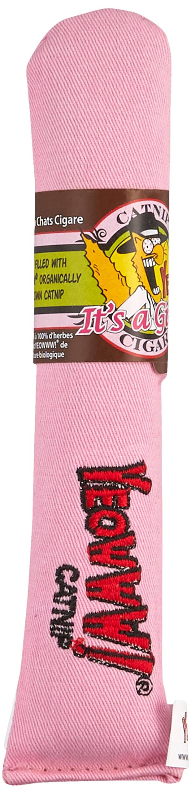 Ducky World Yeowww!® Big Baby It’s A Girl Cigar Catnip Toys Pink Color 7 Inch