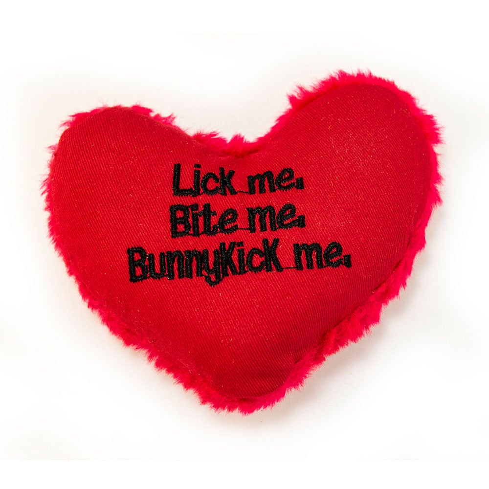 Ducky World Yeowww!® Hearrrt Attack “Lick Me. Bite Me. Bunnykick me.” Catnip Toys 4 Inch