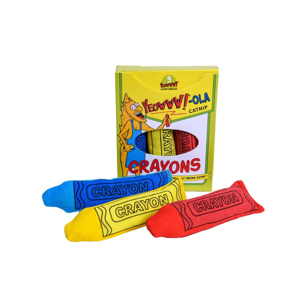 Ducky World® Catnip Crayon Filled Toys for Kitty Orange