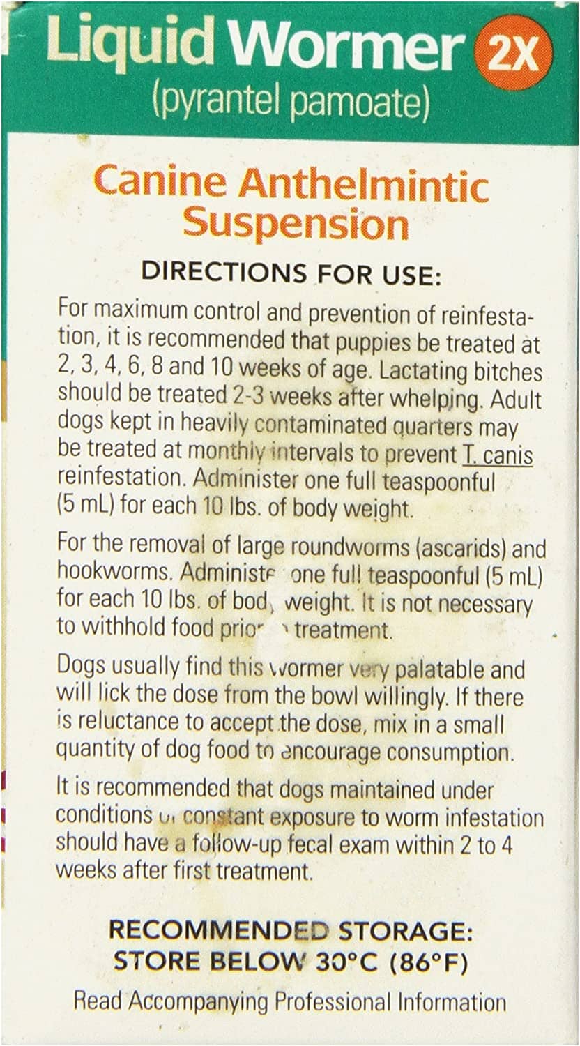 Durvet Liquid De-Wormer 2X for Dogs & Puppies - 2 Oz