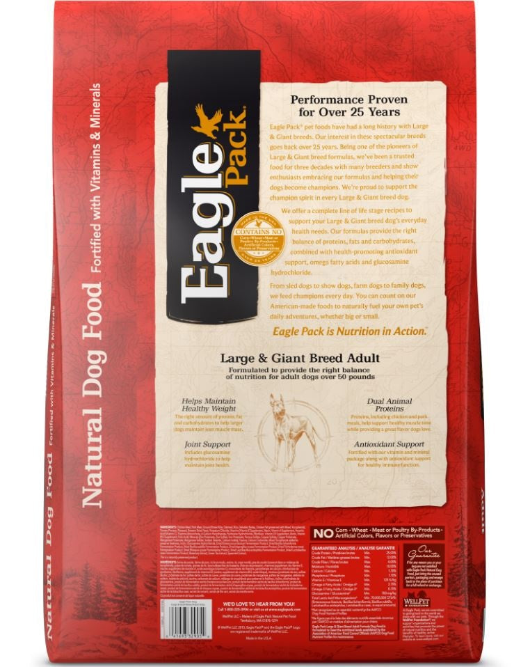 Eagle Pack Natural Large Breed Health Formula Dry Dog Food Pet Life