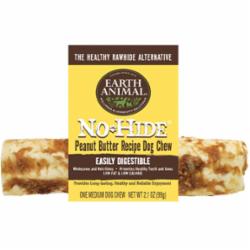 Earth Animal Dog Chews NO HIDE Peanut Butter - 7 Inches - 24 Count