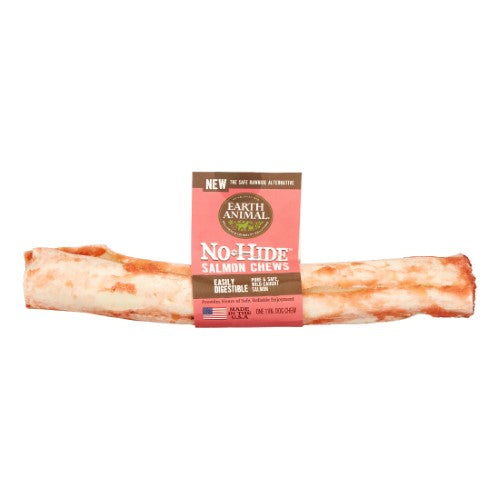 Earth Animal Dog Chews NO HIDE Salmon - 11 Inches - 12 Count