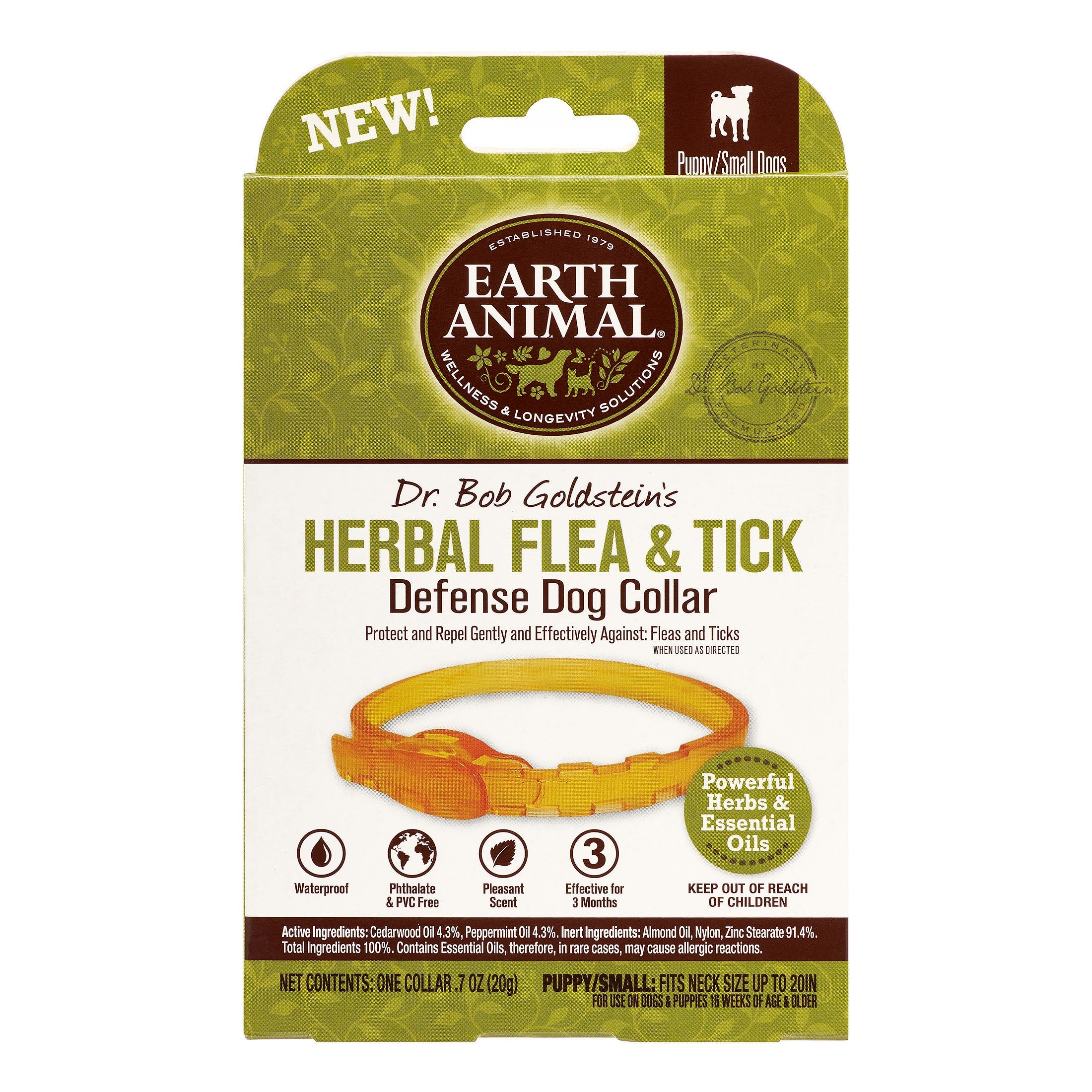 Earth Animal Dog Collar Flea and Tick - Small