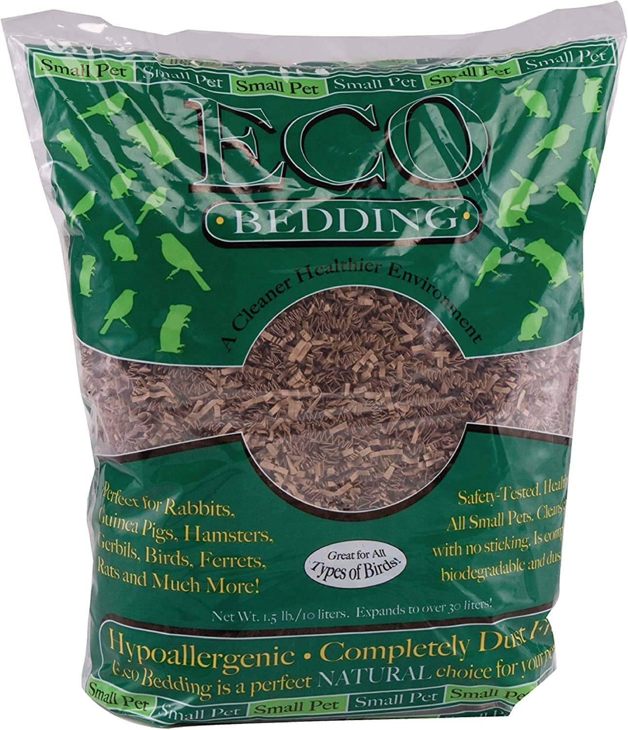 Eco Bedding for Small Pets - Brown - 1.5 Lbs