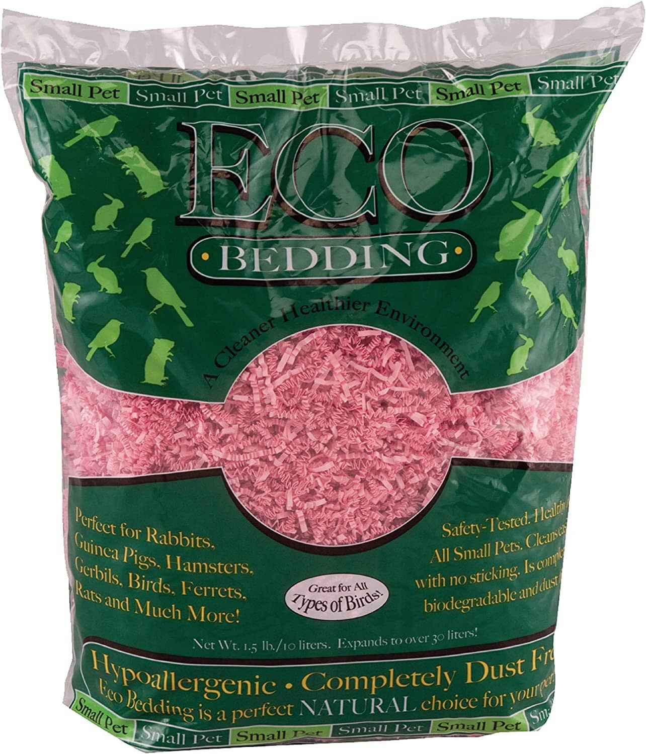 Eco Bedding for Small Pets - Pink - 1.5 Lbs  