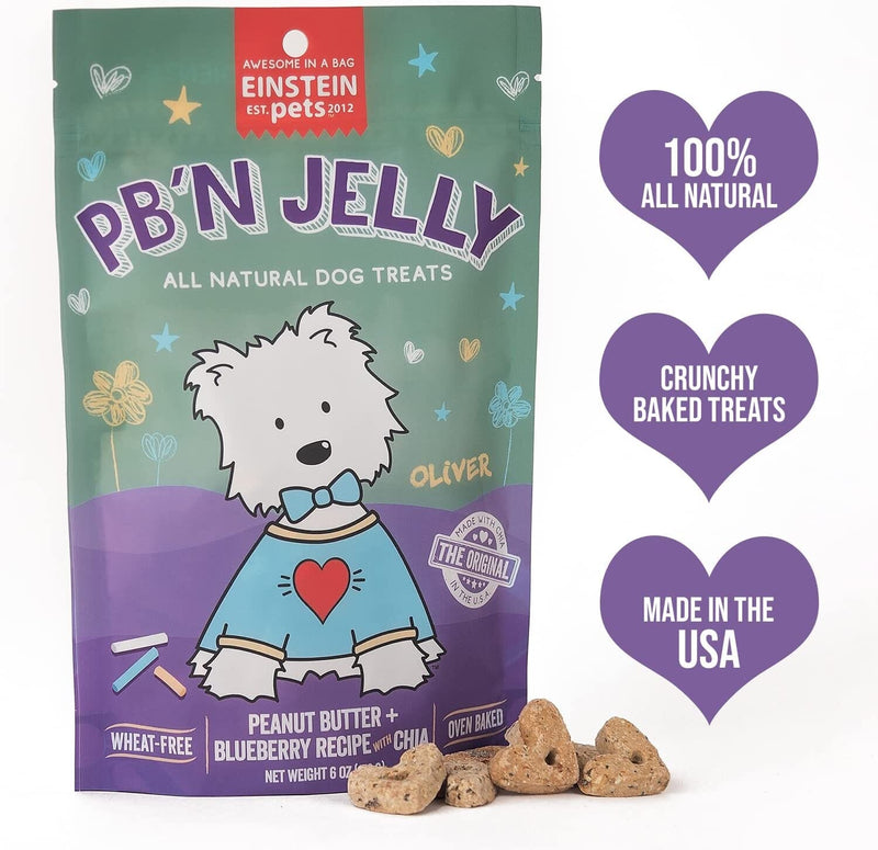 Einstein Pets PB'N Jelly Crunchy Dog Biscuits Treats 6 Oz Pet Life