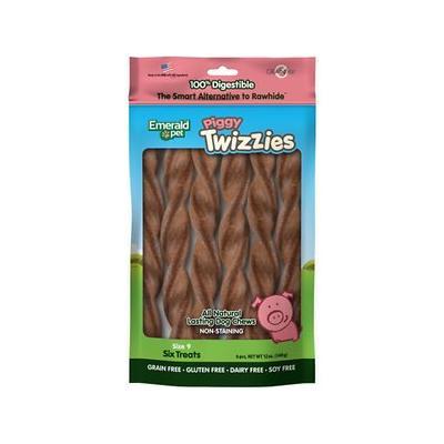 Emerald Pet Twizzies Grain-Free 9" Piggy Pack Hard Chew Dog Treats - 6 Pack