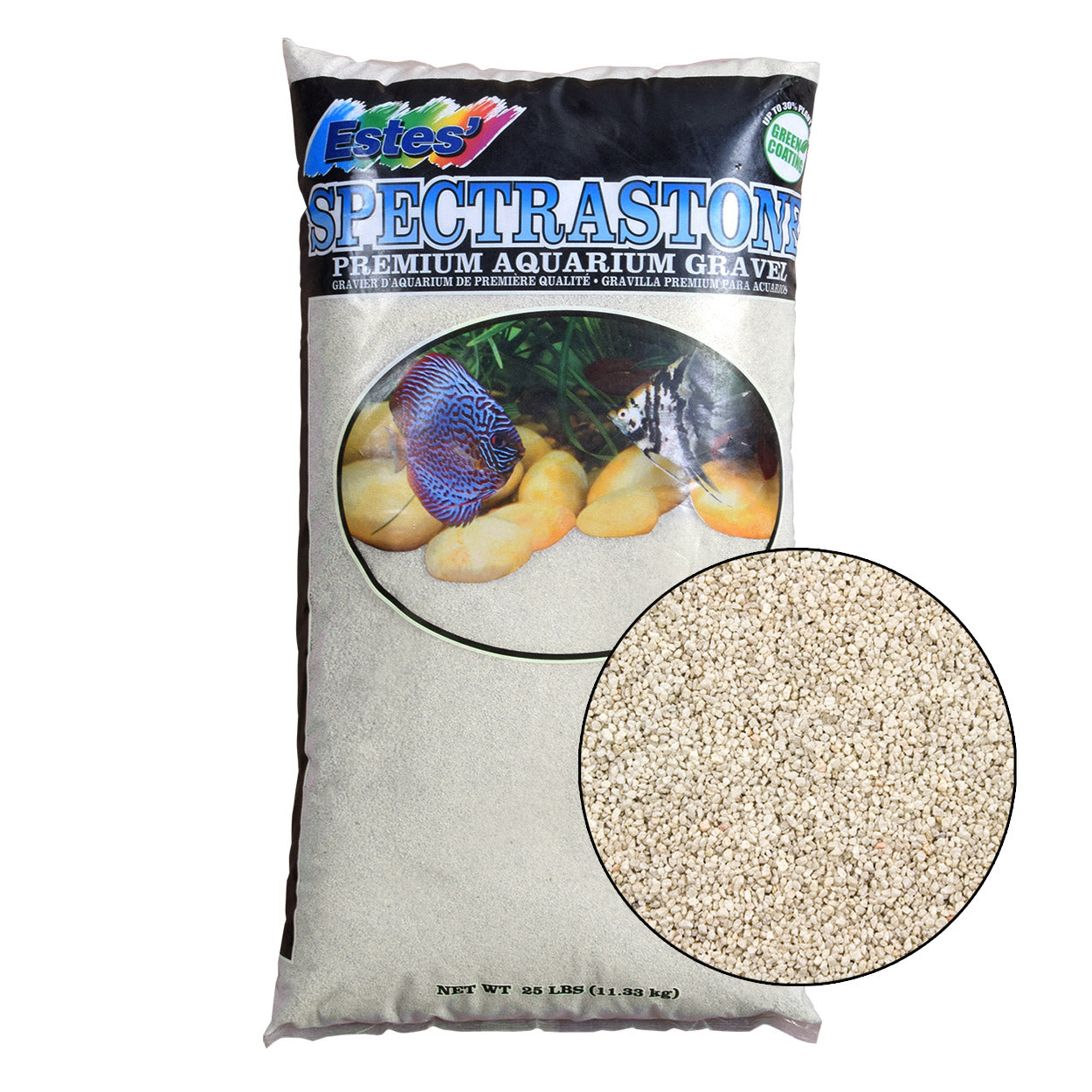 Estes Stoney River Premium Aquarium Sand - White - 25 lb - Pack of 2