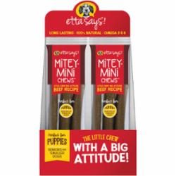 Etta Says Dog Treats Mitey Chews Beef - 1.5 Oz - 3 Pack - Case of 18