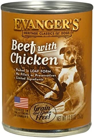 Evanger's All-Meat Classic Beef with Chicken Canned Dog Food - 12.8 Oz - Case of 12