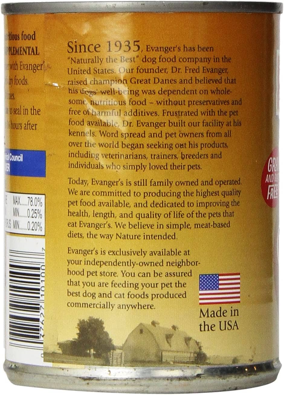 Evanger's All-Meat Classic Beef with Chicken Canned Dog Food - 12.8 Oz - Case of 12