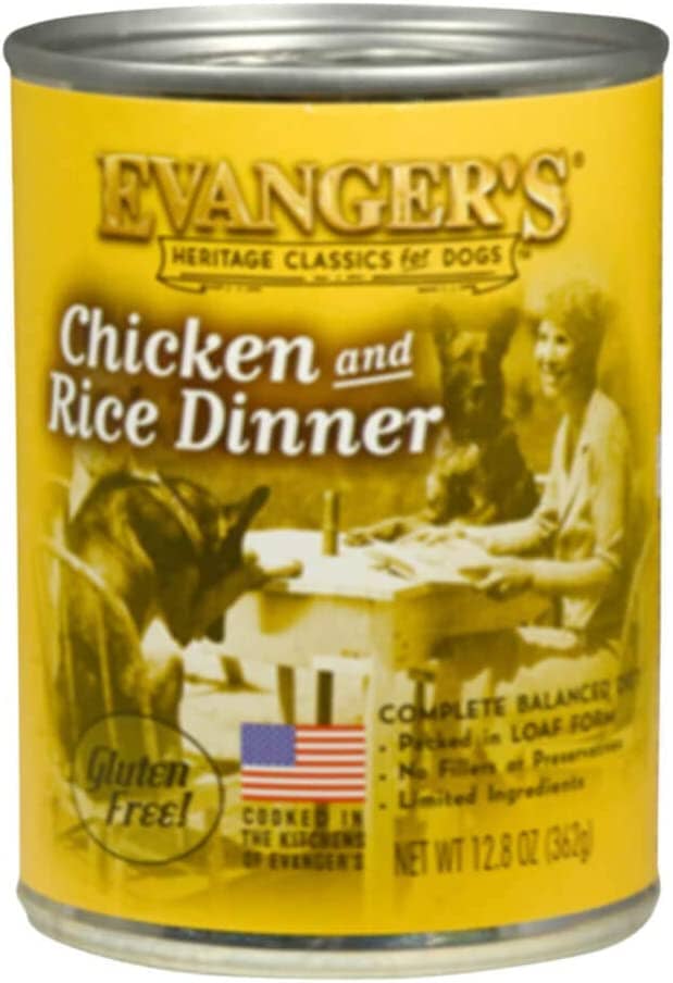 Evanger's Complete Classic Chicken & Rice Dinner Canned Dog Food - 12.8 Oz - Case of 12