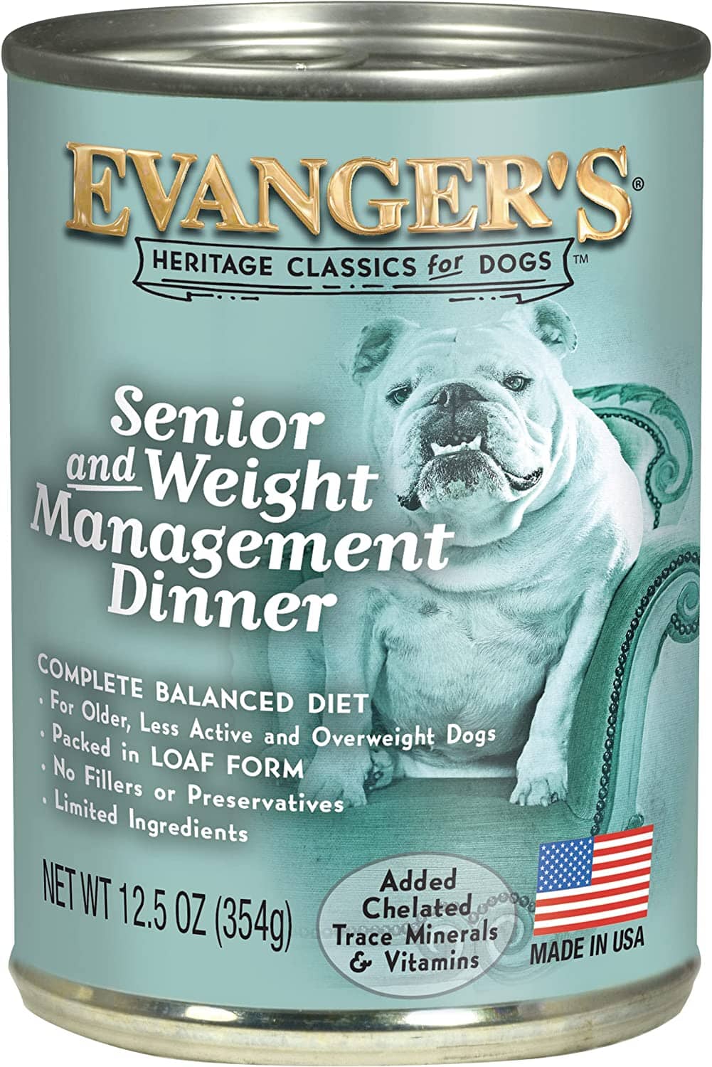 Evanger's Complete Classic Senior & Weight Management Dinner Canned Dog Food - 12.8 Oz - Case of 12