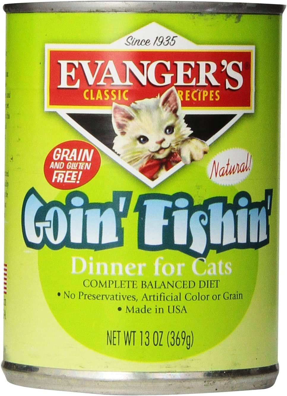 Evanger's Goin' Fishin' Dinner Canned Cat Food - 12.8 Oz - Case of 12