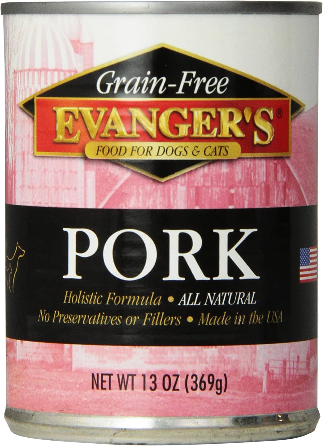 Evanger's Grain-Free Pork Canned Cat and Dog Food - 12.8 Oz - Case of 12