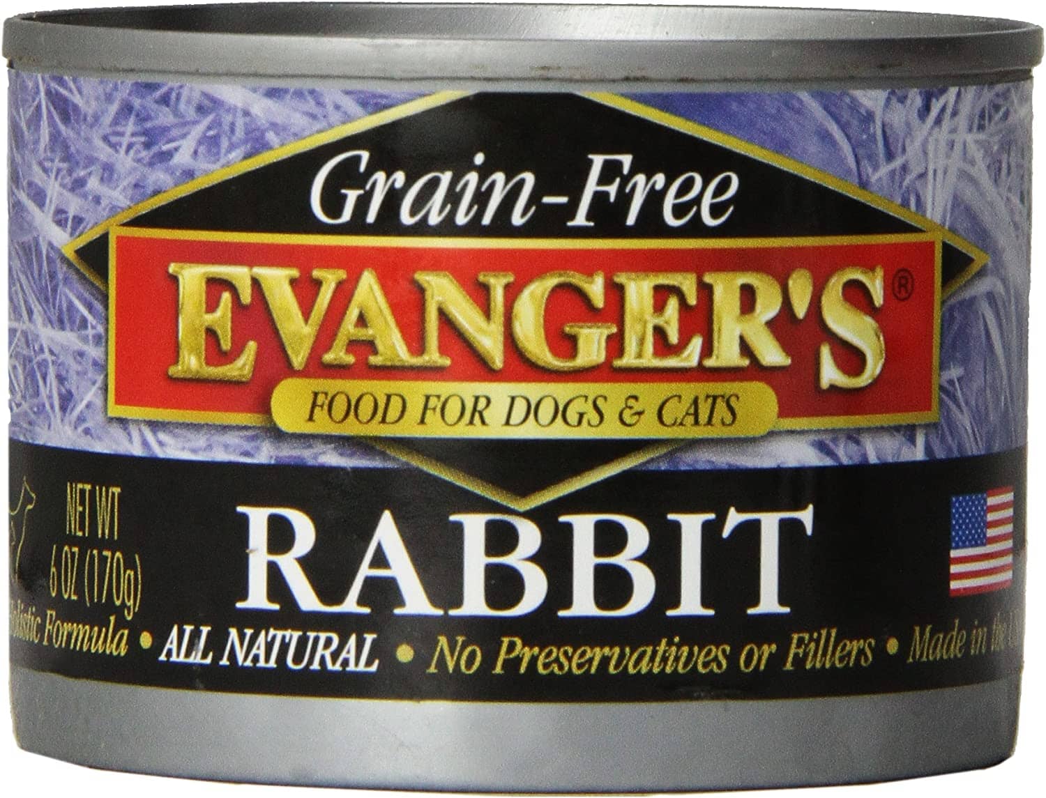 Evanger's Grain-Free Rabbit Canned Cat and Dog Food - 6 Oz - Case of 24