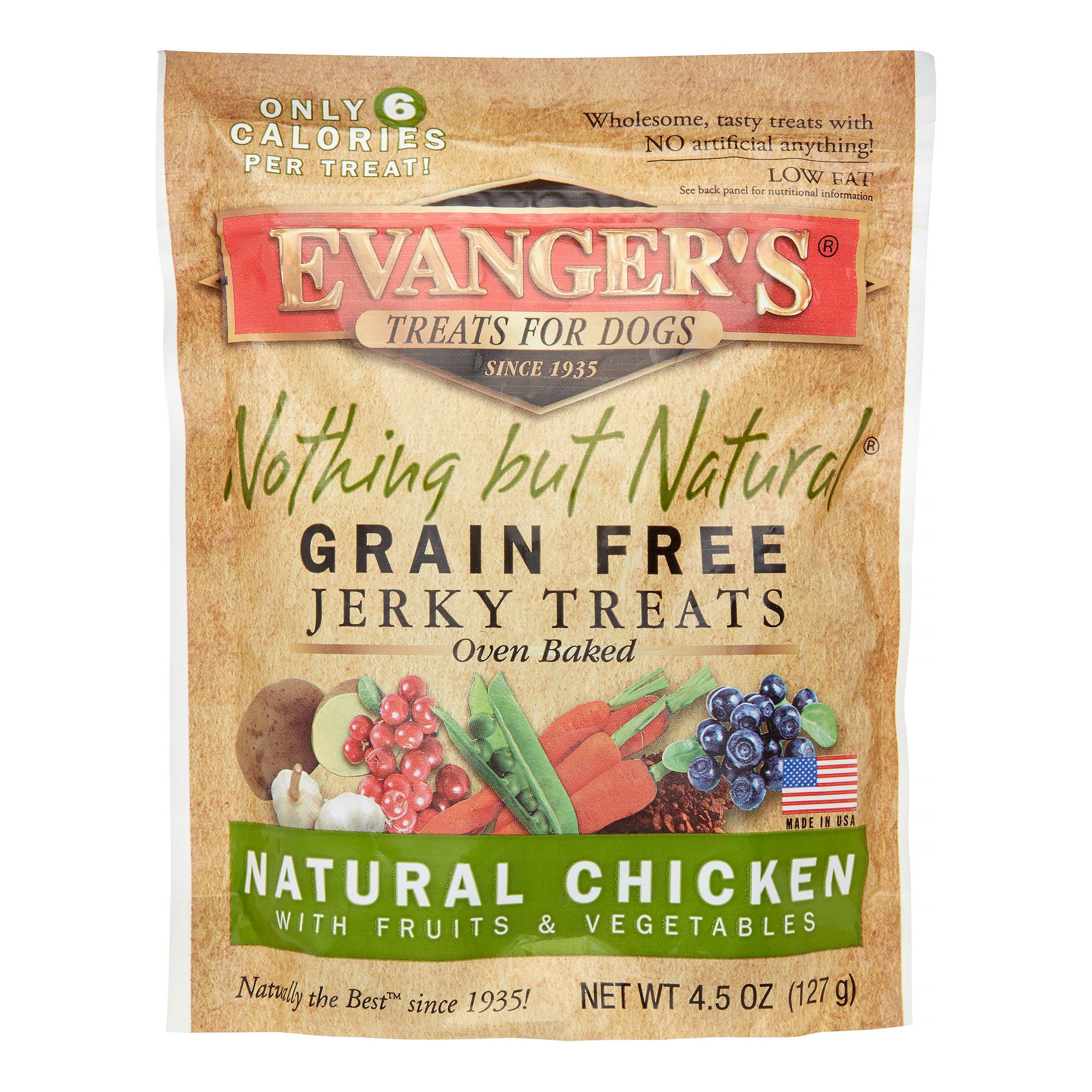 Evanger's Organic Chicken Natural Jerky Treats - 4.5 oz Bag