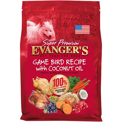 Evanger's Super Premium Gamebird Recipe with Coconut Oil Dry Dog Food - 4.4 Lbs