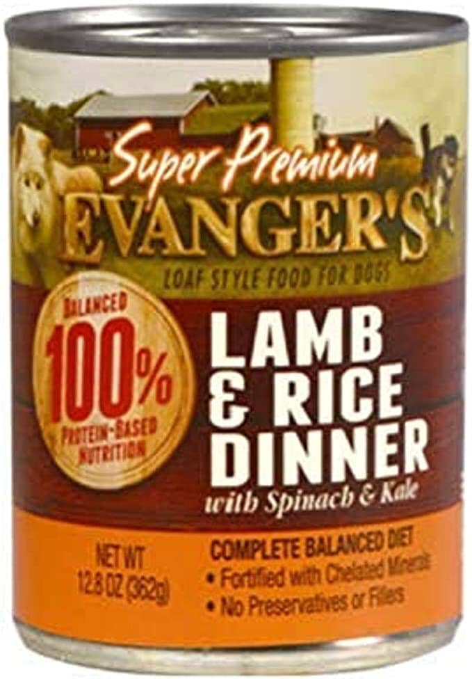Evanger's Super Premium Lamb & Rice Dinner Canned Dog Food - 12.8 Oz - Case of 12