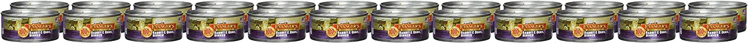 Evanger's Super Premium Rabbit & Quail Dinner Canned Cat Food - 5.5 Oz - Case of 24