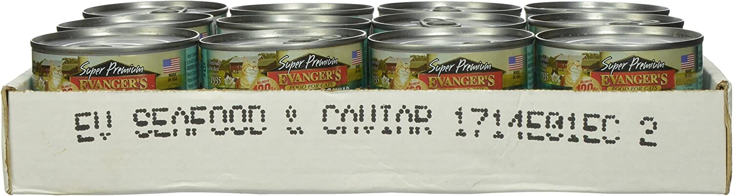 Evanger's Super Premium Seafood & Caviar Dinner Canned Cat Food - 5.5 Oz - Case of 24