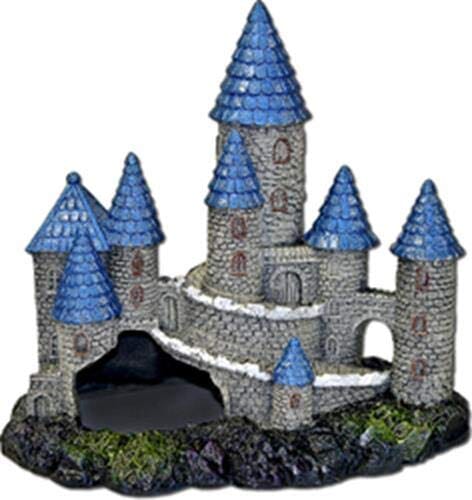 Exotic Environments Blue Spire Castle Resin Aquatics Decoration - Blue/Gray