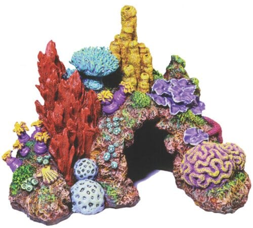 Exotic Environments Caribbean Living Reef Resin Aquatics Decoration - Multi - Large