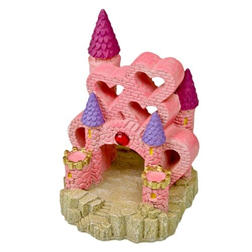 Exotic Environments Heart Castle Resin Aquatics Decoration - Pink - Large