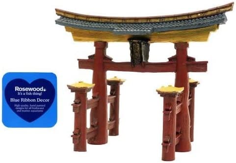 Exotic Environments Japanese Torii Gate Resin Aquatics Decoration - Green/Gray - Medium