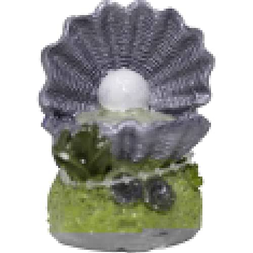 Exotic Environments Open Clam with Pearl Resin Aquatics Decoration - 1.75 X 1.75 X 2.25