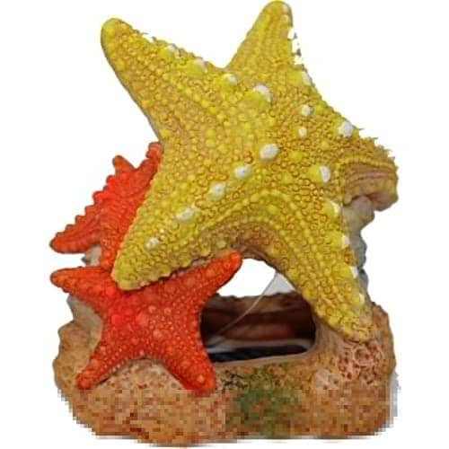 Exotic Environments Sea Star Duo Resin Aquatics Decoration - 3.5 X 3 X 3.5 In