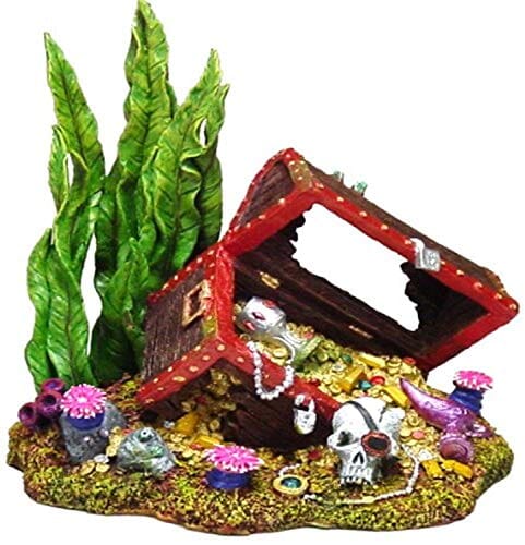 Exotic Environments Sunken Treasure Chest Resin Aquatics Decoration - Small