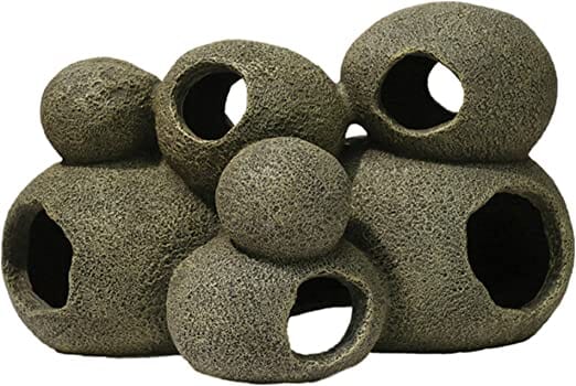 Exotic Environments Swim-Through Stone Pile Resin Aquatics Decoration - Gray - Large